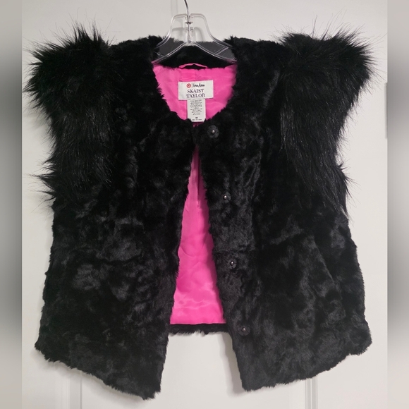 Neiman Marcus Jackets & Blazers - Neiman Marcus Skaist Taylor For Target Black Faux Fur Vest Size Medium